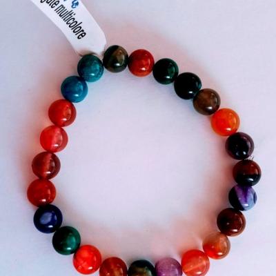 BRACELET AGATE MULTICOLORE
