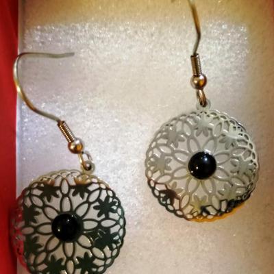 boucles d'oreilles en acier inoxydable