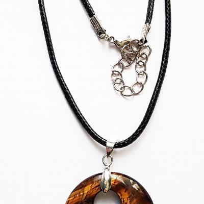 COLLIER DONUTS OEIL DE TIGRE
