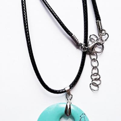 COLLIER DONUTS HOWLITE TURQUOISE