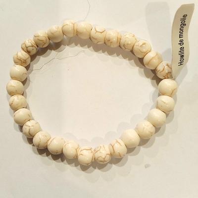 BRACELET HOWLITE DE MONGOLIE