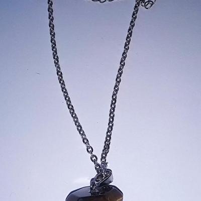 COLLIER PENDULE OEIL DE TIGRE