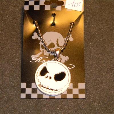 collier Mr Jack blanc